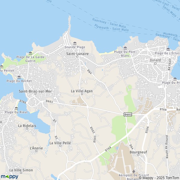 La carte pour la ville de Saint-Lunaire 35800