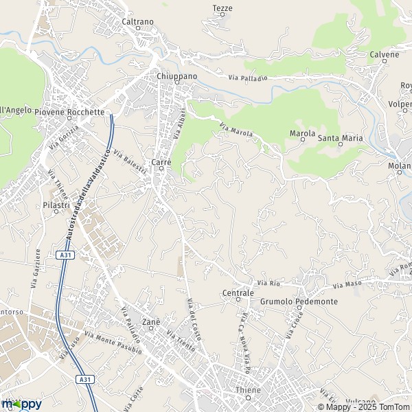 La carte pour la ville de Carrè 36010