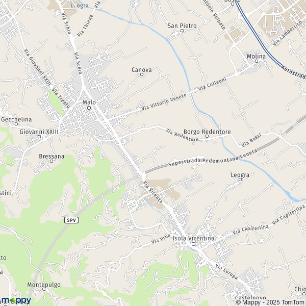 La carte pour la ville de Malo 36034