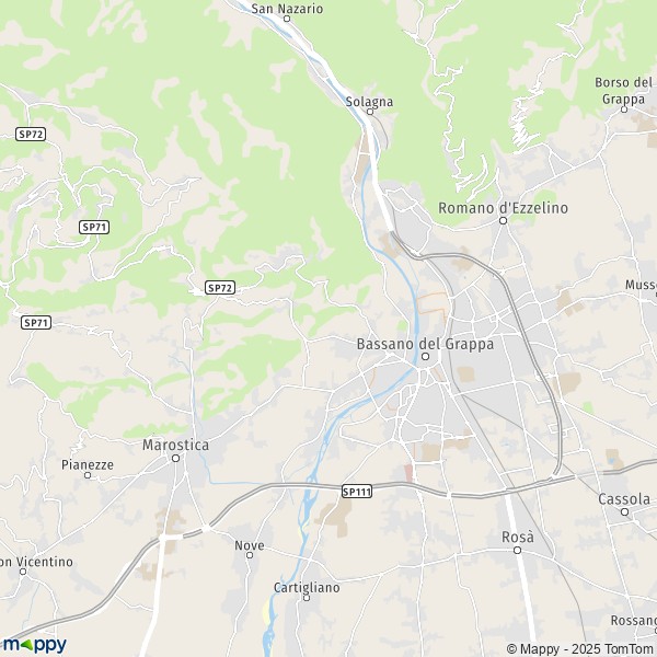 La carte pour la ville de Bassano del Grappa 36061