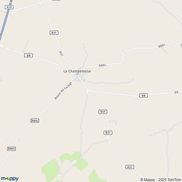 Carte La Poste à l'Ane, 36100 La Champenoise