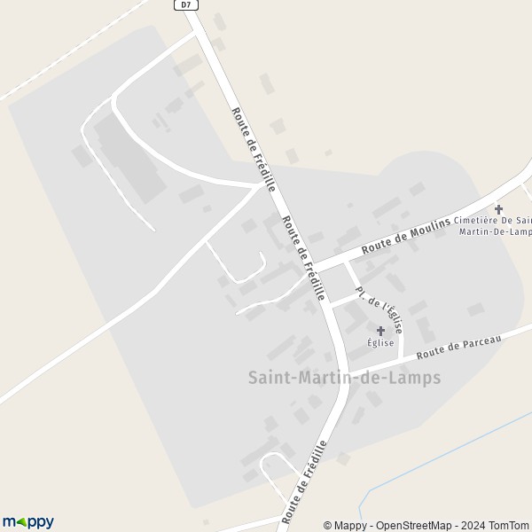 La carte pour la ville de Saint-Martin-de-Lamps, 36110 Levroux