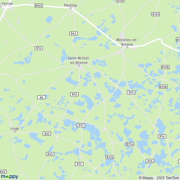 La carte pour la ville de Saint-Michel-en-Brenne 36290