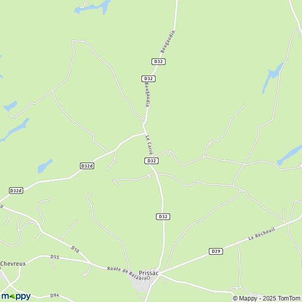 Carte Le Carré, 36370 Prissac