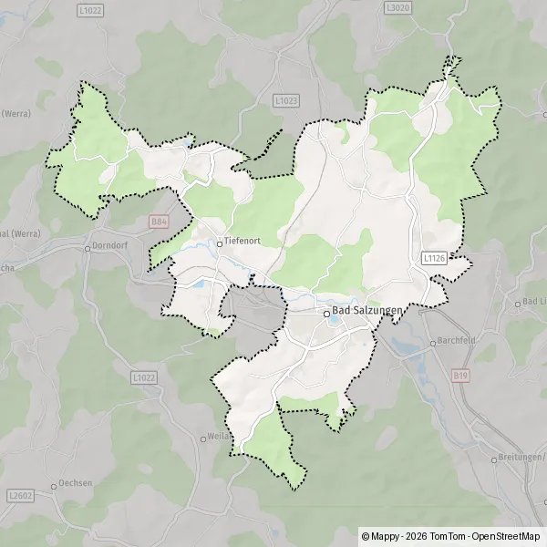 Plan Bad Salzungen : carte de Bad Salzungen (36433) et infos pratiques