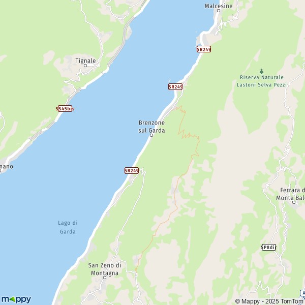 La carte pour la ville de Brenzone 37010
