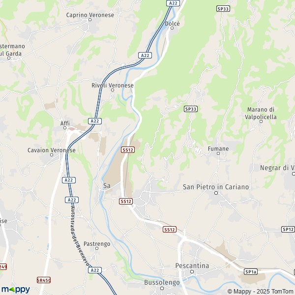 La carte pour la ville de Sant'Ambrogio di Valpolicella 37015