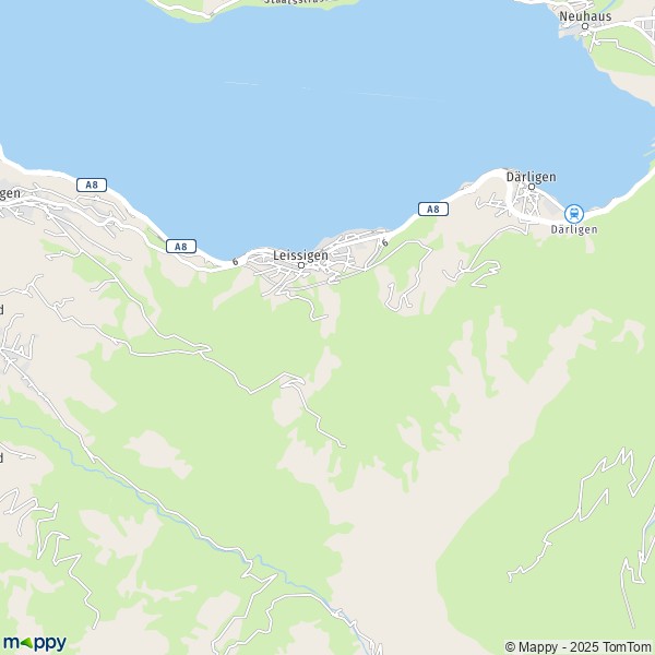 La carte pour la ville de Leissigen 3706