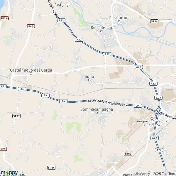La carte pour la ville de Sona 37060