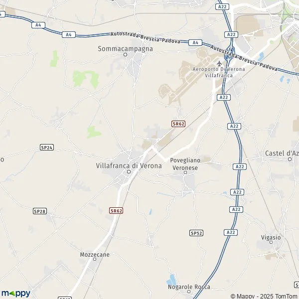 Plan Villafranca di Verona carte de Villafranca di Verona (37069) et infos pratiques