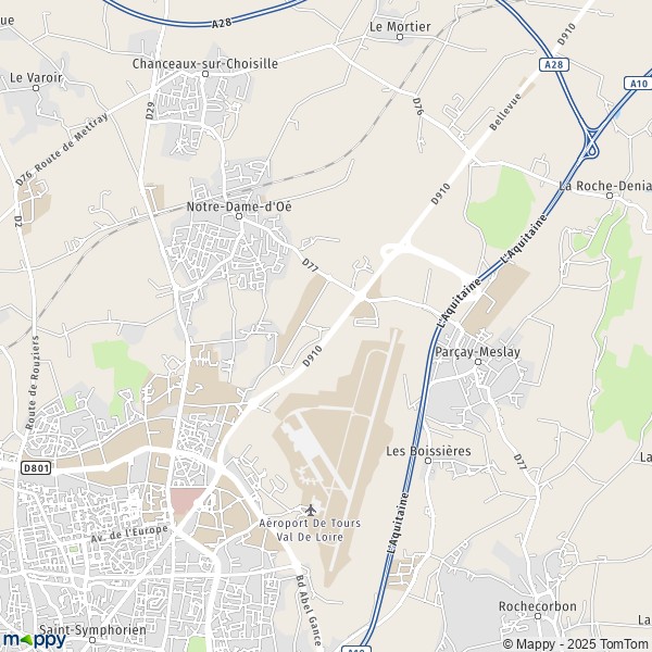 Carte Z.I. Papillon, 37210 Parçay-Meslay
