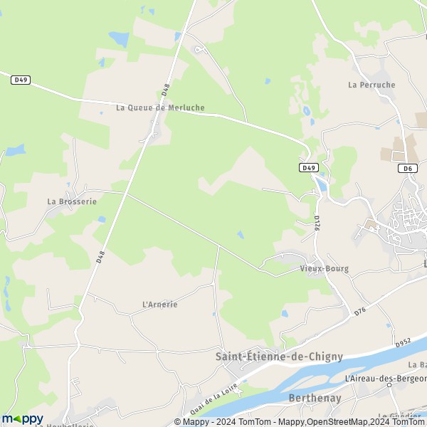 La carte pour la ville de Saint-Étienne-de-Chigny 37230