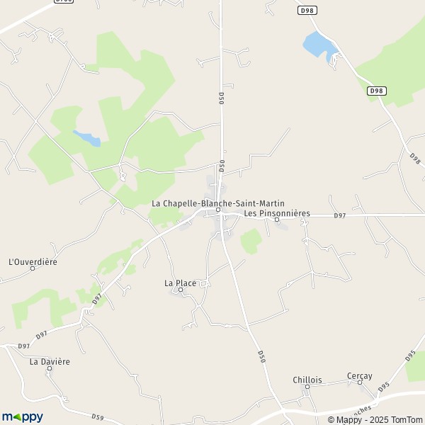 La carte pour la ville de La Chapelle-Blanche-Saint-Martin 37240