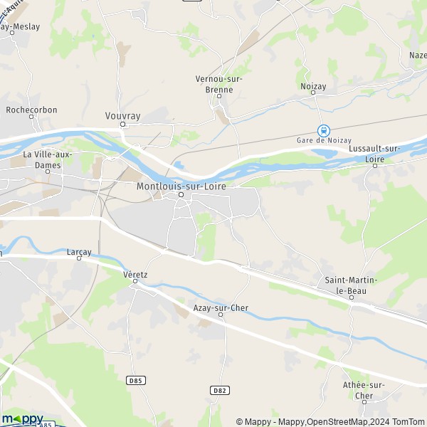 La carte pour la ville de Montlouis-sur-Loire 37270