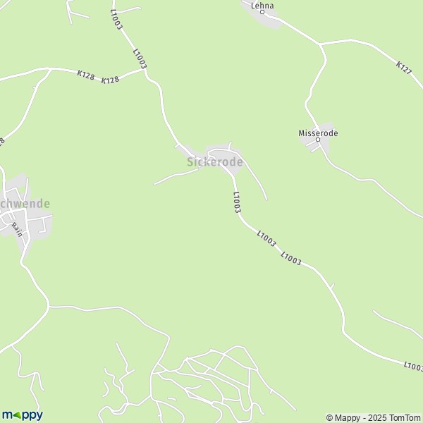 La carte pour la ville de 37308 Sickerode