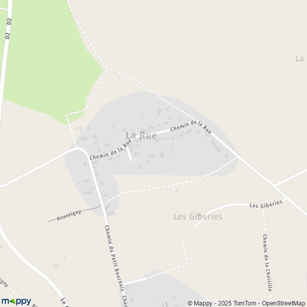 Carte La Rue, 37390 Chanceaux-sur-Choisille