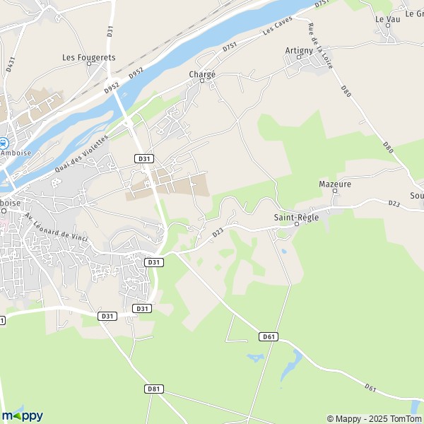 La carte pour la ville de Saint-Règle 37530