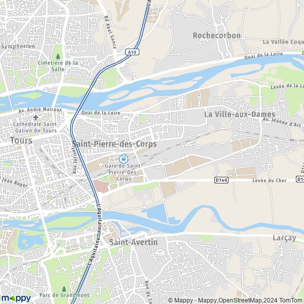 La carte pour la ville de Saint-Pierre-des-Corps 37700