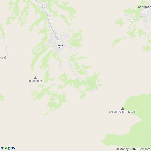 La carte pour la ville de Lenk 3775