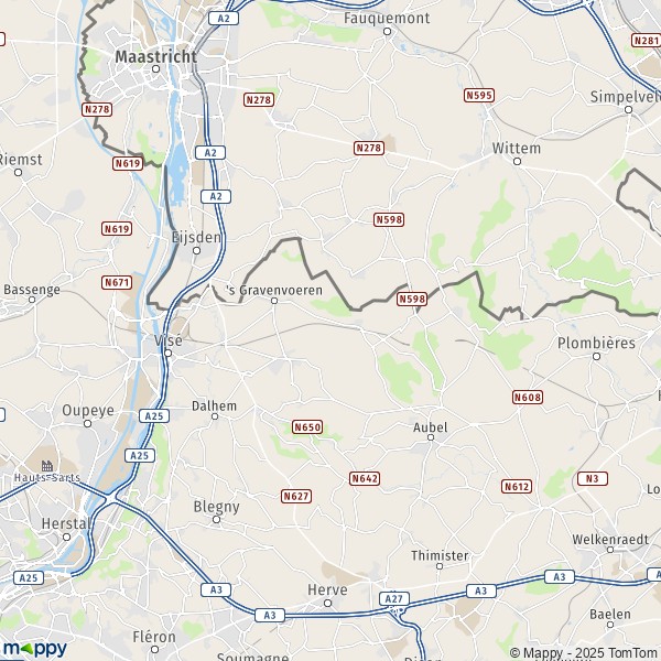 La carte pour la ville de 3790-4880 Fourons