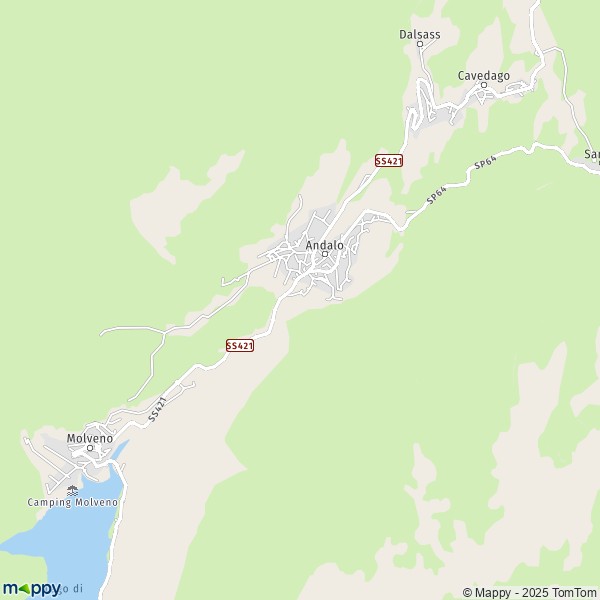 La carte pour la ville de Andalo 38010