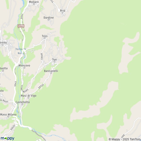 La carte pour la ville de Ton 38010