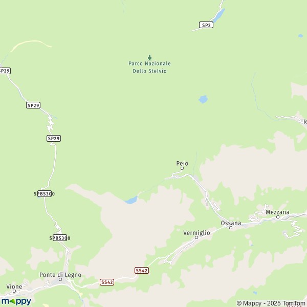 La carte pour la ville de Peio 38024