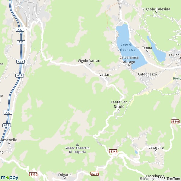 La carte pour la ville de Vattaro, 38049 Altopiano della Vigolana