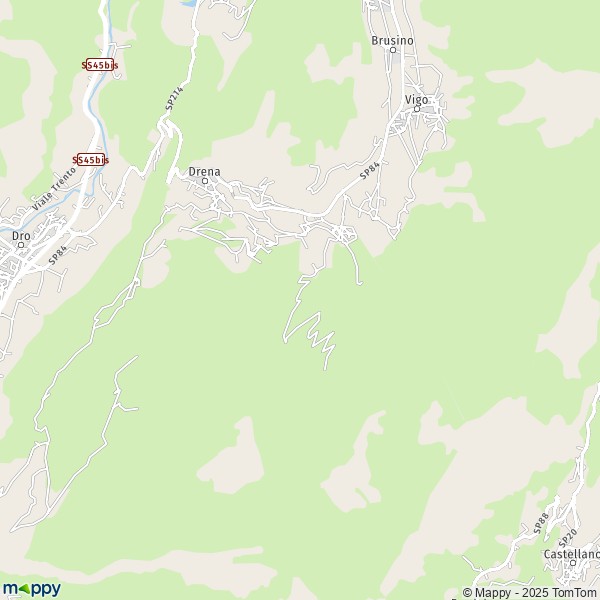 La carte pour la ville de Drena 38074