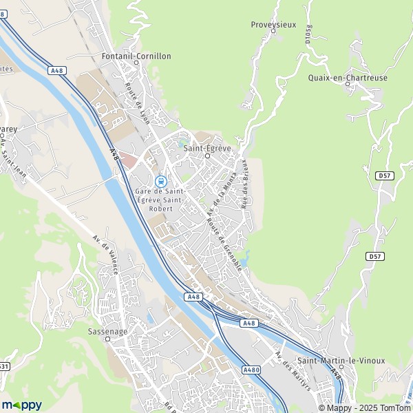 La carte pour la ville de Saint-Égrève 38120