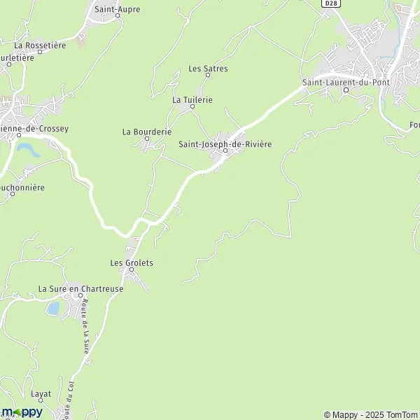 Plan SaintJosephdeRivière carte de SaintJosephdeRivière (38134) et infos pratiques