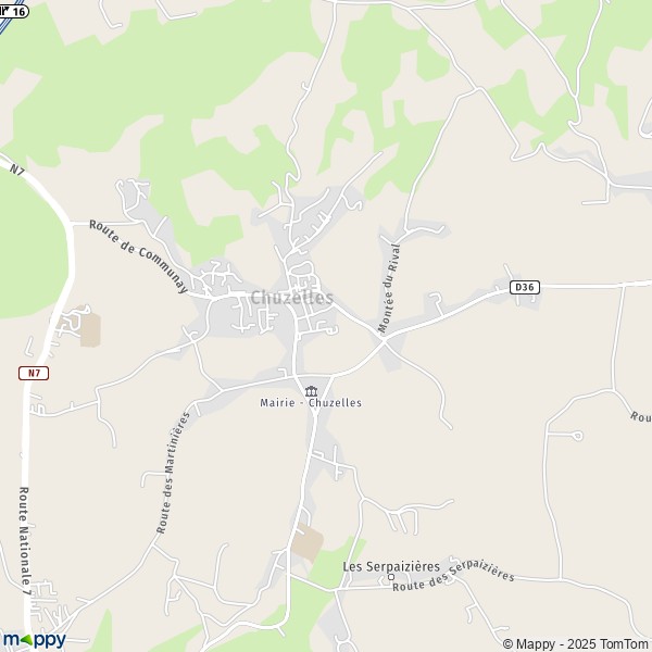 Carte Saint-Hippolyte, 38200 Chuzelles