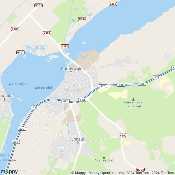 La carte pour la ville de Harderwijk 3841-3849