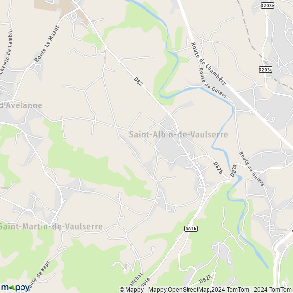 La carte pour la ville de Saint-Albin-de-Vaulserre 38480