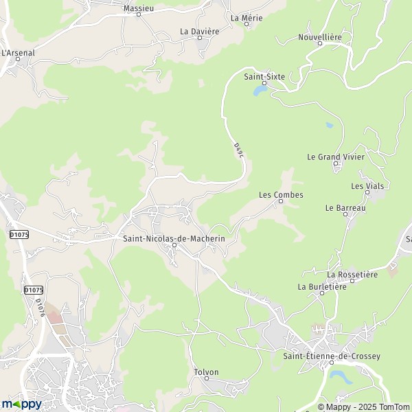 La carte pour la ville de Saint-Nicolas-de-Macherin 38500