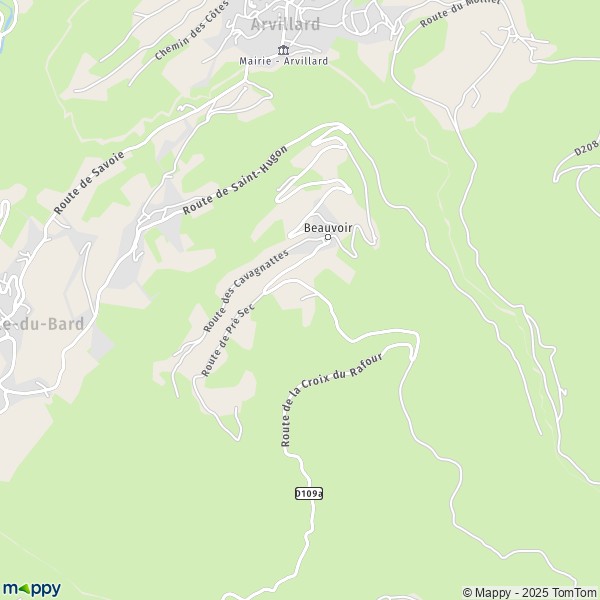 Carte La Louvière, 38580 La Chapelle-du-Bard