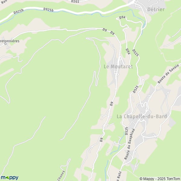 La carte pour la ville de Le Moutaret 38580