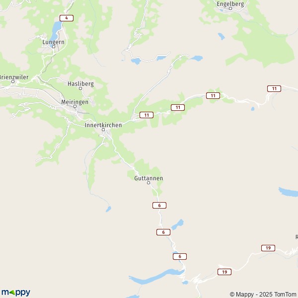 La carte pour la ville de Innertkirchen 3862-3863
