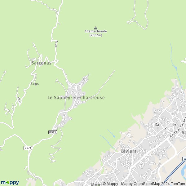 La carte pour la ville de Le Sappey-en-Chartreuse 38700