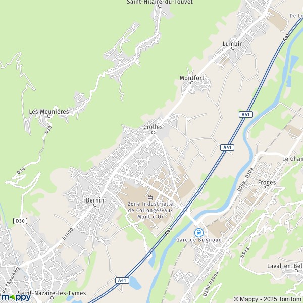 La carte pour la ville de Crolles 38920