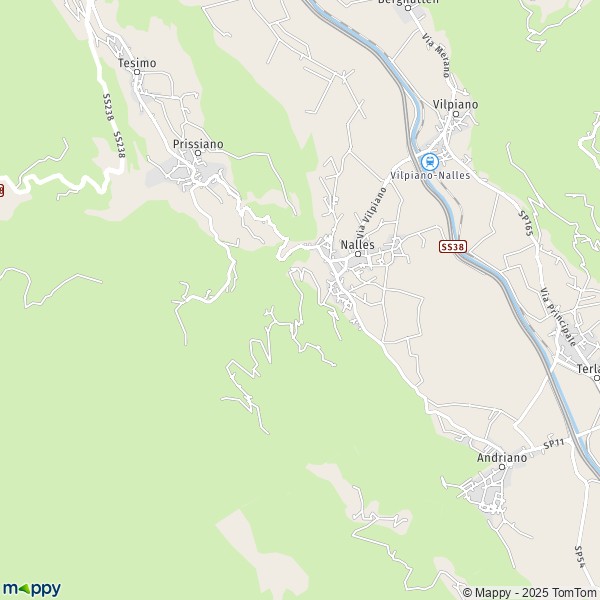 La carte pour la ville de Nalles 39010