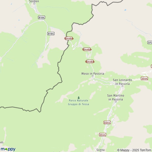 La carte pour la ville de Moso in Passiria 39013