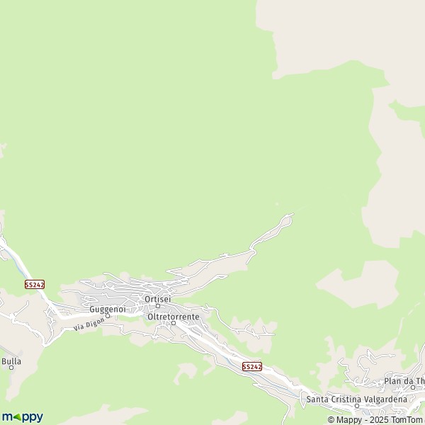 La carte pour la ville de Ortisei 39046