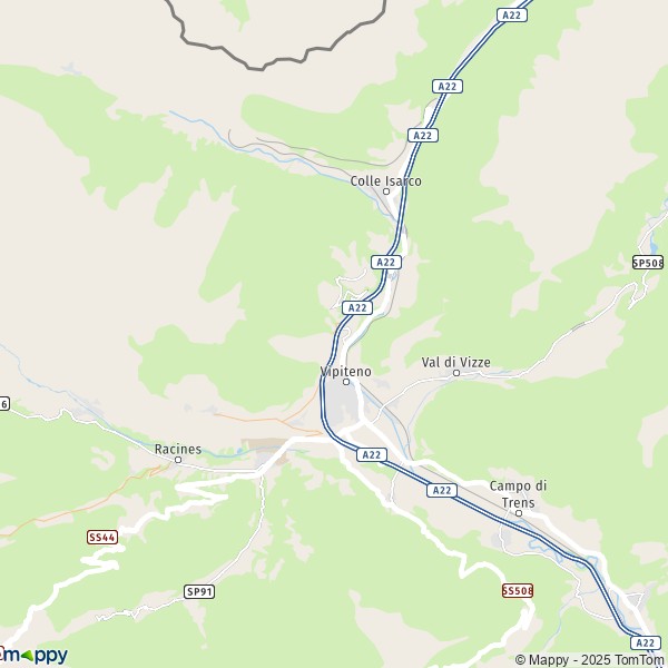 La carte pour la ville de Vipiteno 39049