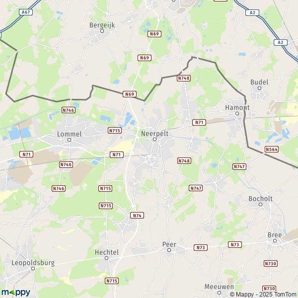 La carte pour la ville de Neerpelt, 3910 Pelt