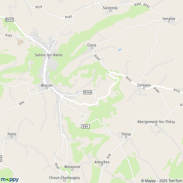 Carte Blégny, 39110 Salins-les-Bains