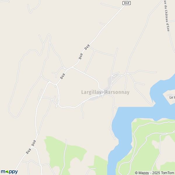 La carte pour la ville de Largillay-Marsonnay 39130