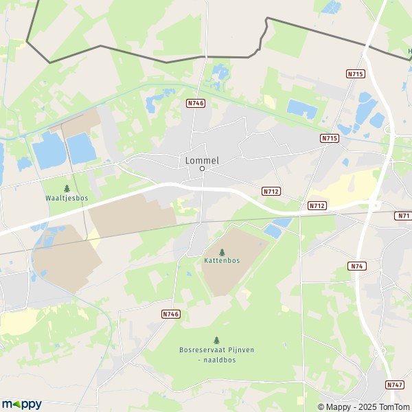 La carte pour la ville de 3920 Lommel