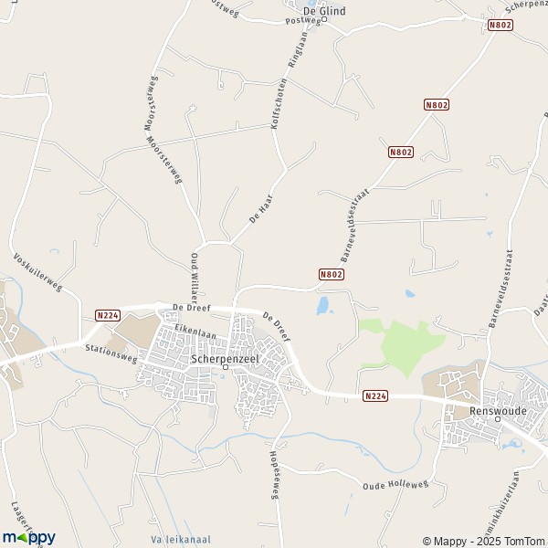 La carte pour la ville de Scherpenzeel 3925-3931