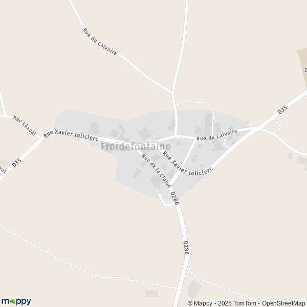 Carte Froidefontaine, 39250 Mignovillard